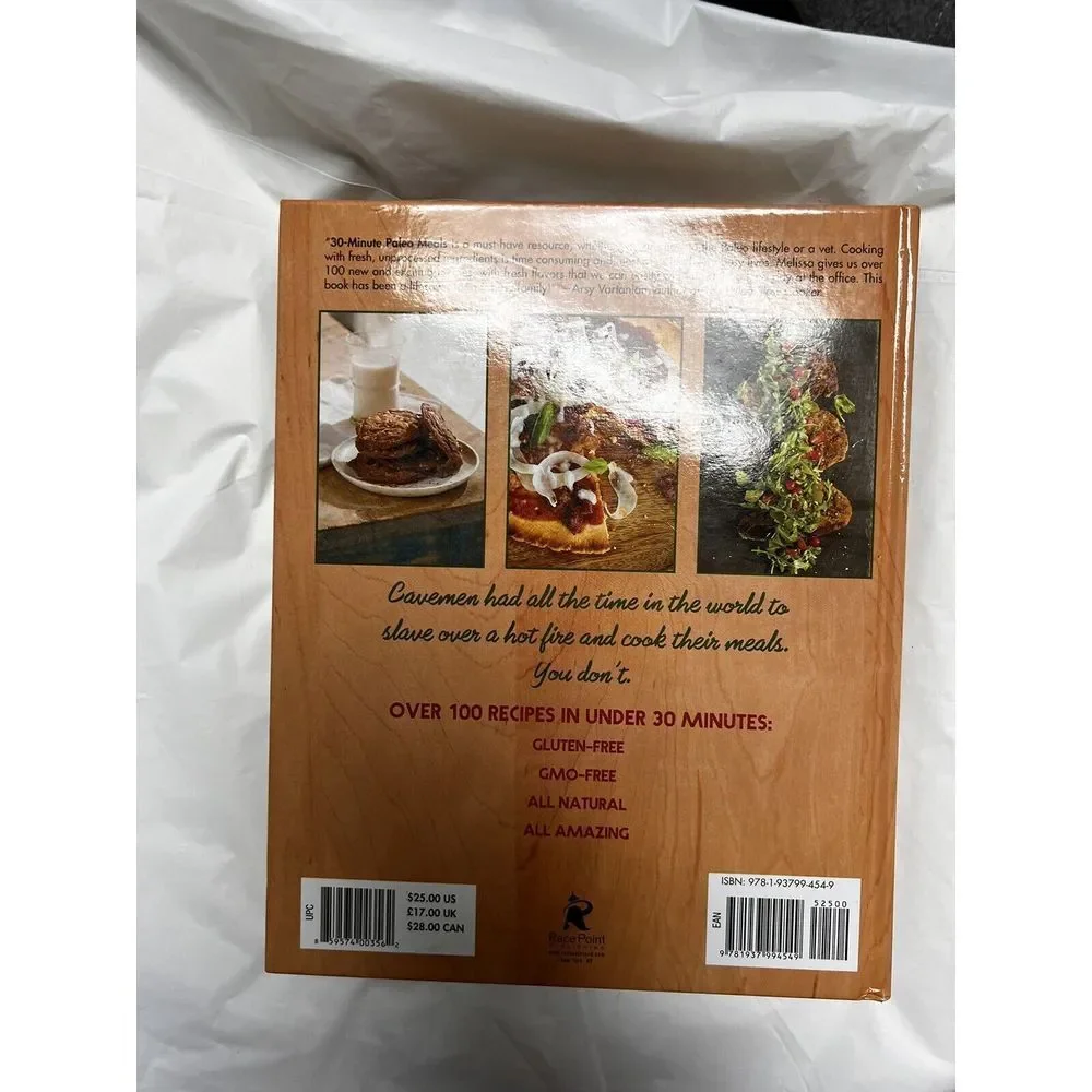 30-Minute‎ Paleo Meals Cookbook Petitto RD Gluten-Free Hardcover 100 recipes